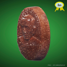 รูปเหมือนหลวงพ่อสุด วัดกาหลง ชุดพลอยหยก เนื้อพลอยโมรา(นิยม)