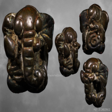 พระพิฆเนศ ศิลป์เขมร พิมพ์ถือตรีศูล เนื้อสัมฤทธิ์