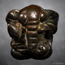 พระพิฆเนศ ศิลป์เขมร พิมพ์ถือตรีศูล เนื้อสัมฤทธิ์