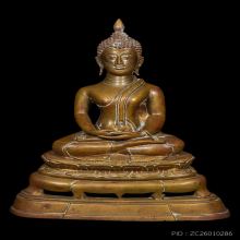 พระบูขารัชกาล หน้าตัก 5 นิ้ว ดินไทย แต่งเก่า