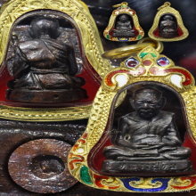 รูปหล่อไตรมาส หลวงปู่ทิม วัดละหารไร่ เนื้อนวะ  2518 