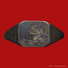 แหวนเงินลงถม หลวงพ่อเดิม วัดหนองโพ พ.ศ.2482