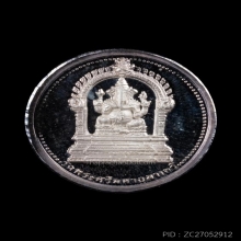 พระพิฆเนศ เนื้อเงินขัดเงา งานคเนศจตุรถี วัดแขกสีลม ปี 2555