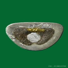 รูปหล่อลพ.แฉล้ม วัดกระโดงทอง เนื้อเงิน อุดมวลสาร ตะกรุดทองคำ