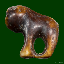 เสือหลวงพ่อปาน ศิลปะวัดกลาง (ขนาดสาริกา) ตลับสีผึ้ง