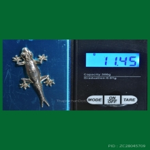 พญาจิ้งจก รุ่นแรก ลป.ปั่น วัดหนองกระทุ่ม จ.นครปฐม เนื้อเงิน