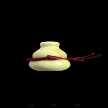 น้ำเต้าดูดทรัพย์จัมโบ้ รุ่นแรก เนื้องาแกะ รูปขาวดำ วัดปากน้ำ