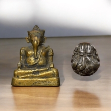 รูปหล่อพระพิฆเนศ พระปิดตาเนื้อสำริด