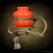 น้ำเต้าดูดทรัพย์ หลวงพ่อสดวัดปากน้ำ รุ่นแรก สีส้ม