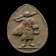 พระสิวลีรูปไข่ เนื้อผงเกสร หลวงปู่โต๊ะ 