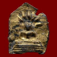 พระกรุวัดกลางตลาดพลู พิมพ์ปางนาคปรก เนื้อชินตะกั่ว กรุงเทพฯ