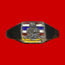 แหวนลายธงชาติ หลวงพ่อเดิม วัดหนองโพ ปี2485