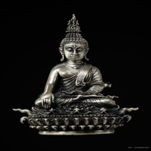 กริ่งพระพุทธประทานยศบารมี เนื้อเงิน พิมพ์เล็ก อ.เฉลิมชัย