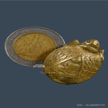 เต่าหล่อโบราณหลังพระพุทธ หลวงพ่ออิ่ม วัดหัวเขา