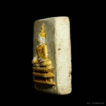 พระผงสี่เหลี่ยมทาบรอนซ์ทอง หลวงพ่อพระใส วัดโพธิ์ชัย ปี2529