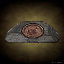 รูปเหมือนหัวหลิม ลพ.พ่อหอม วัดชากหมาก เนื้อนวะ ปี17