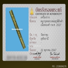 ตะกรุดเมฯ หลวงพ่อฤาษีลิงดำ วัดท่าซุง เนื้อทองคำ