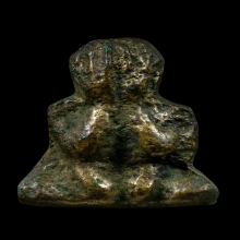 พระปิดตา พิมพ์มือจิ้งจก หลวงพ่อดิษฐ์ วัดปากสระ  ปี2485 