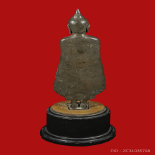 พระพุทธยืน สมัยอู่ทอง พิมพ์หน้าแก่ เนื้อสำริด ยุคต้น 