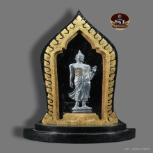 แผ่นโลห์ปั้มพุทธลีลา25พุทธศตวรรษ์ ปี2500