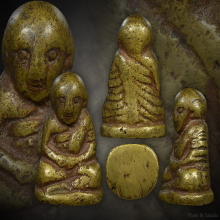 รูปหล่อโบราณหลวงพ่อเงินอาจารย์แจ๊ะพิมพ์เศียรโต