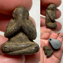 พระปิดตา เนื้อผงคลุกรักเก่า