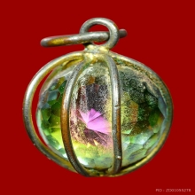 แก้วสารพัดนึก ยุคต้น หลวงพ่อฤาษีลิงดำ เลี่ยมกะไหล่ทองเดิม