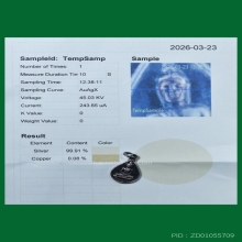 เหรียญหยดน้ำ หลวงพ่อทันใจ วัดพระธาตุช่อแฮ เนื้อเงิน