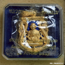 เหรียญเสมาฉลุยกซุ้มพญานาค หลวงพ่อจรัญ วัดอัมพวัน ปี 54 