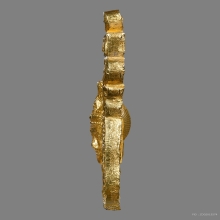 เหรียญพ่อแก่ วัดใหม่พิเรนทร์ รุ่นแรก เนื้อเงินกะไหล่ทอง