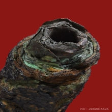 ตะกรุดหลวงปู่เอี่ยม วัดหนัง เนื้อทองแดงถักเชือกลงรัก