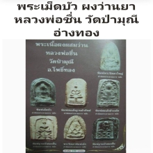 พระสมเด็จเนื้อผงใบลานผสมว่าน หลวงพ่อชื่น วัดป่ามุนี อ่างทอง