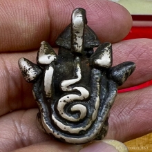 พระอุปคุตบัวเข็ม สำริดเงิน เก่าเดิมๆหายาก