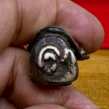 พระอุปคุตบัวเข็ม สำริดเงิน เก่าเดิมๆหายาก