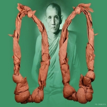 ผ้าขอดหนุนดวง หลวงพ่อกวย วัดโฆษิตาราม ยุคแรก จ.ชัยนาท