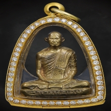 รูปหล่อหลวงพ่อเดิม พิมพ์บี วัดหนองโพ นครสวรรค์ (ตลับเพชร)