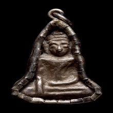 พระเงินนั่งหลังเรียบ  ศิลปะนครศรีธรรมราช เนื้อเงิน