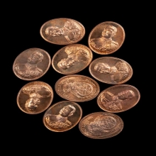 เหรียญ ร.5 วัดกลางบางแก้ว ปี 35 พิมพ์เล็ก 10 องค์ผิวไฟสวย