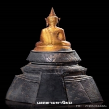 พระพุทธรูป สมัยอยุธยา บุทองคำฐานเงินย่อมุม ( องค์ที่2 )