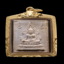 พระคำข้าวรุ่นแรกแขนจุดบัวจุดเดียวเกศาเลี่ยมทอง