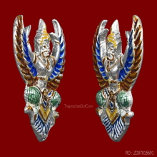 พญาครุฑ รุ่นโคตรรวย เนื้อเงินลงยาราชาวดี ปี37(ที่2)บัตรสมาคม