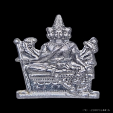 พระพรหมยกโบสถ์ เนื้อเงิน หลวงพ่อชำนาญ วัดบางกุฎีทอง ปทุมธานี