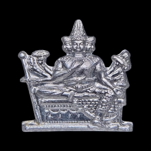 พระพรหมยกโบสถ์ เนื้อเงิน หลวงพ่อชำนาญ วัดบางกุฎีทอง ปทุมธานี