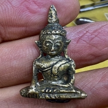 พระยอดธง สัมฤทธิ์เหลืองพรายเงิน สวยเดิม ๆเก่า 