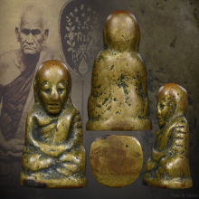 รูปหล่อโบราณหลวงพ่อเงินอาจารย์แจ๊ะพิมพ์เศียรบาตร