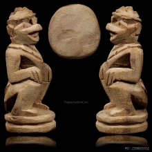 หนุมานหลวงพ่อสุ่น เนื้อไม้แกะ หน้ากระบี่