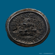 พระผงคลุกรักเก่า พิมพ์พระพุทธ เลี่ยมเงินโบราณ