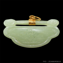 จี้หยกโบราณ เลี่ยมทอง