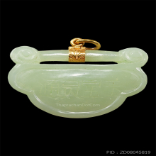 จี้หยกโบราณ เลี่ยมทอง