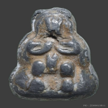 037/ พระปิดตา 2 หน้า ลพ.ดำ วัดกุฎี จ ปราจีนบุรี